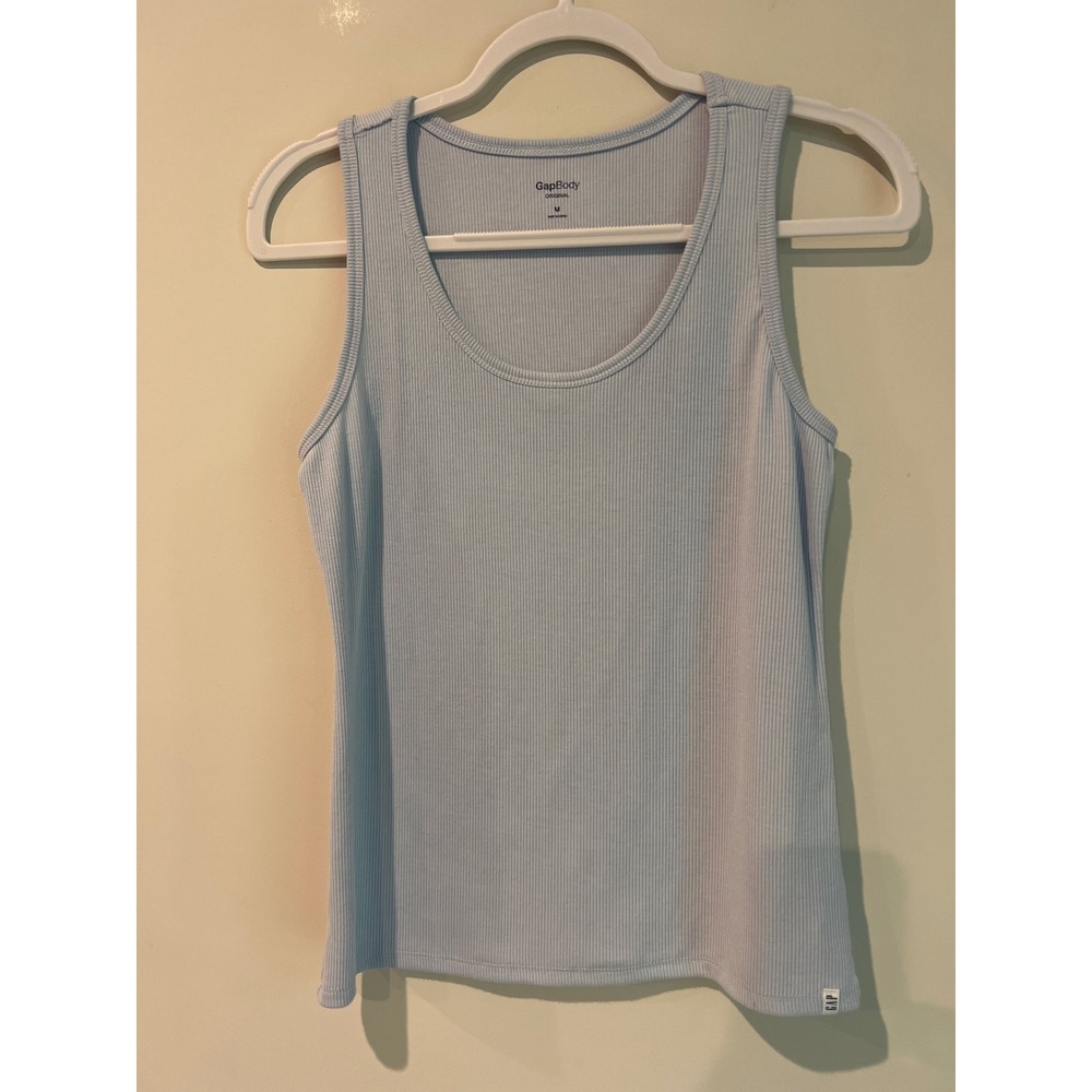GapBody Original Ribbed Tank Top Light Lavender Scoop Neck Sleeveless Medium